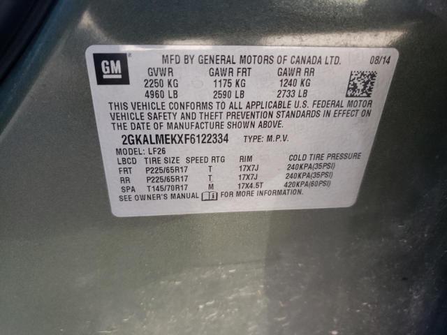 Photo 10 from auction – 2015 GMC TERRAIN SL with VIN 2GKALMEKXF6122334