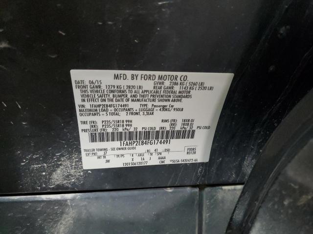 Photo 10 from auction – 2015 FORD TAURUS SEL with VIN 1FAHP2E84FG174491