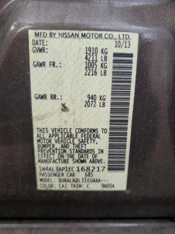 Photo 10 from auction – 2014 NISSAN ALTIMA 2.5 with VIN 1N4AL3AP1EC168217