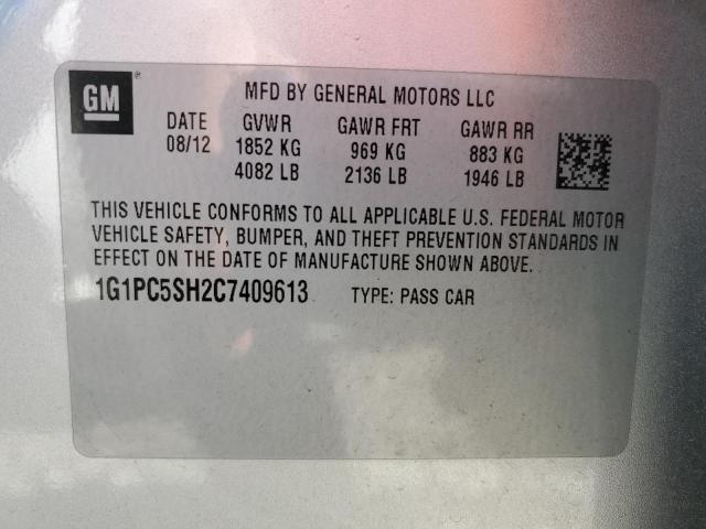 Photo 10 from auction – 2012 CHEVROLET CRUZE LS with VIN 1G1PC5SH2C7409613