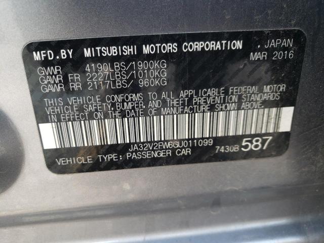 Photo 10 from auction – 2016 MITSUBISHI LANCER ES with VIN JA32V2FW6GU011099
