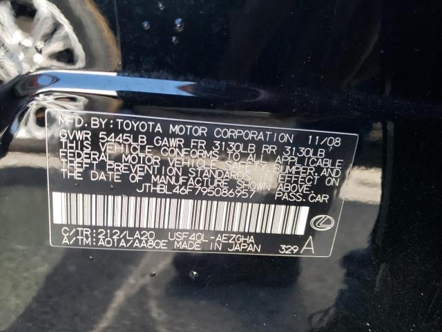 Photo 10 from auction – 2009 LEXUS LS 460 with VIN JTHBL46F795086957