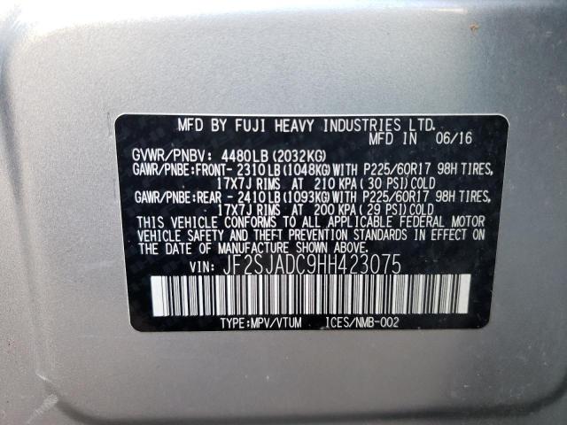 Photo 10 from auction – 2017 SUBARU FORESTER 2 with VIN JF2SJADC9HH423075