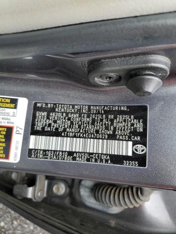 Photo 10 from auction – 2014 TOYOTA CAMRY L with VIN 4T1BF1FK4EU470629