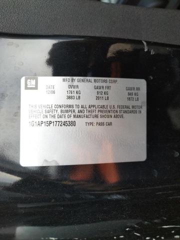Photo 10 from auction – 2007 CHEVROLET COBALT SS with VIN 1G1AP15P177245380