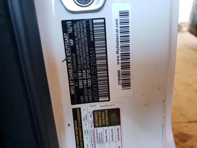 Photo 10 from auction – 2014 MERCEDES-BENZ E 550 with VIN WDDKK7DF7EF250551