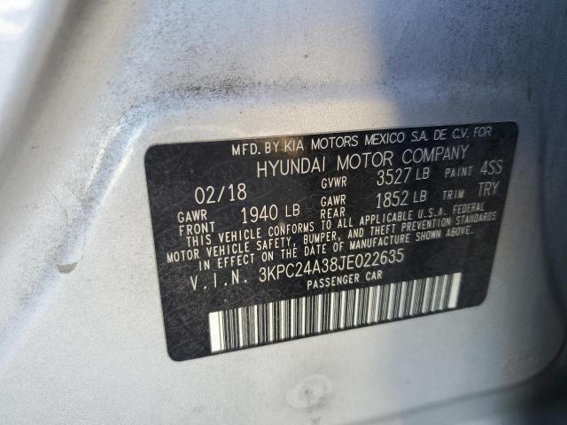 Photo 10 from auction – 2018 HYUNDAI ACCENT SE with VIN 3KPC24A38JE022635