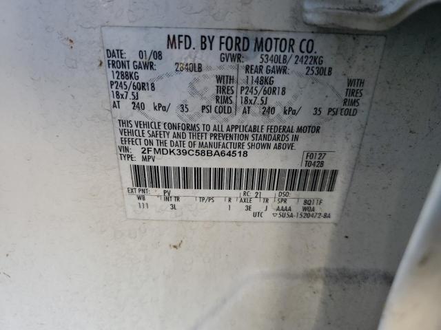 Photo 10 from auction – 2008 FORD EDGE LIMIT with VIN 2FMDK39C58BA64518