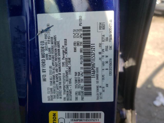 Photo 10 from auction – 2014 FORD FUSION SE with VIN 1FA6P0H71E5375211