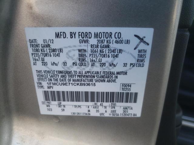 Photo 10 from auction – 2012 FORD ESCAPE LIM with VIN 1FMCU9E71CKB93615