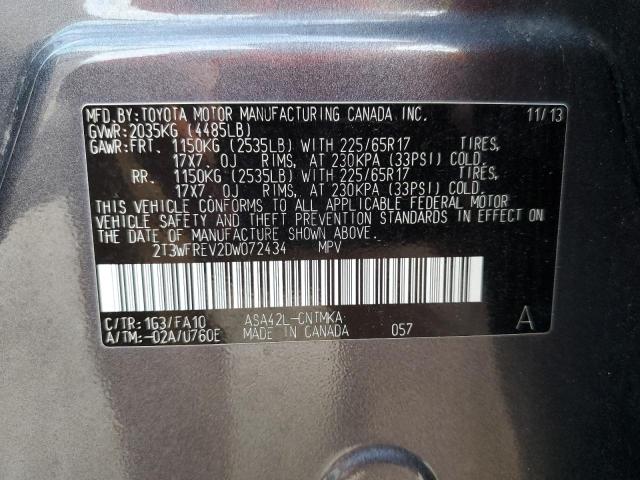 Photo 10 from auction – 2013 TOYOTA RAV4 XLE with VIN 2T3WFREV2DW072434