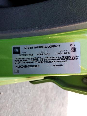 Photo 10 from auction – 2015 CHEVROLET SPARK 1LT with VIN KL8CD6S90FC799889