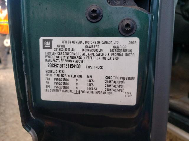 Photo 10 from auction – 2003 CHEVROLET SILVERADO with VIN 2GCEC19T131154130