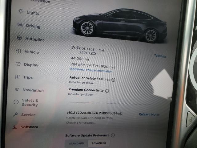 Photo 8 from auction – 2017 TESLA MODEL S with VIN 5YJSA1E20HF201528