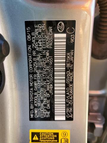 Zdjęcie 10 z aukcji – 2016 LEXUS ES 350 z VIN JTHBK1GG4G2219651