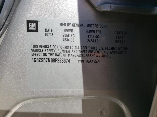 Photo 10 from auction – 2008 SATURN AURA XE with VIN 1G8ZS57N08F223674