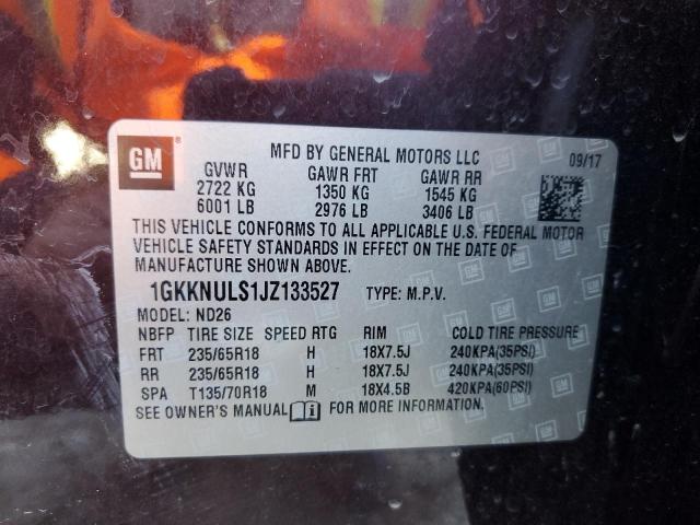Photo 10 from auction – 2018 GMC ACADIA SLT with VIN 1GKKNULS1JZ133527