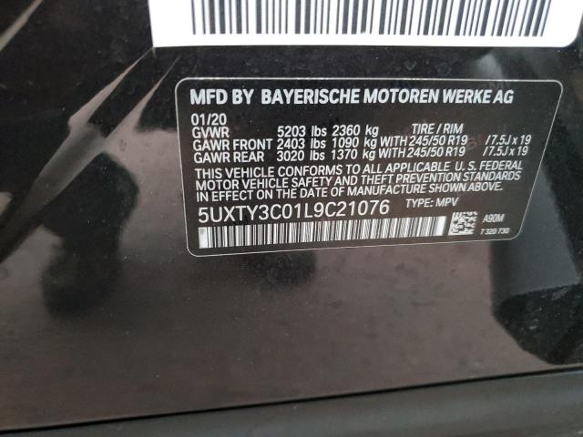 Photo 10 from auction – 2020 BMW X3 SDRIVE3 with VIN 5UXTY3C01L9C21076
