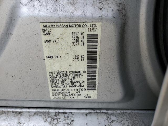 Photo 10 from auction – 2018 NISSAN ALTIMA 2.5 with VIN 1N4AL3AP1JC149709