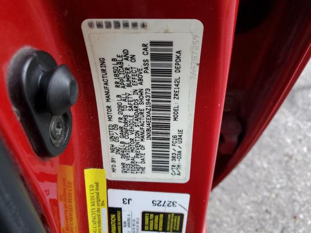 Photo 10 from auction – 2010 TOYOTA COROLLA BA with VIN 1NXBU4EEXAZ194373