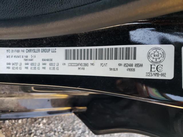 Photo 10 from auction – 2015 CHRYSLER 200 C with VIN 1C3CCCCGXFN513903