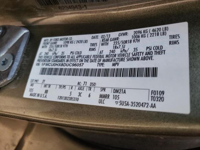 Photo 10 from auction – 2013 FORD ESCAPE SEL with VIN 1FMCU0HX8DUC96057