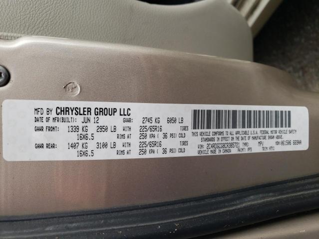 Photo 10 from auction – 2012 DODGE GRAND CARA with VIN 2C4RDGCG8CR385721