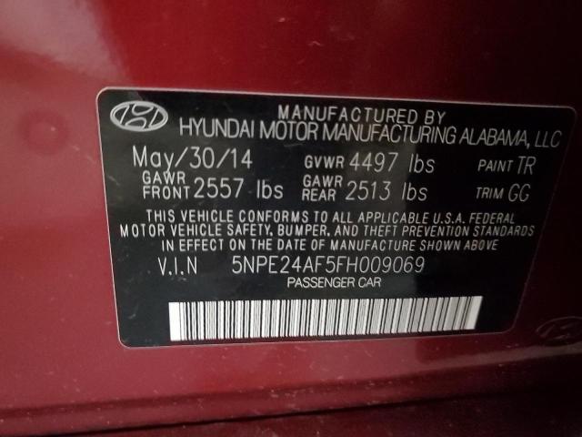 Photo 10 from auction – 2015 HYUNDAI SONATA SE with VIN 5NPE24AF5FH009069