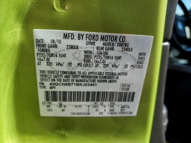 Photo 10 from auction – 2011 MERCURY MARINER with VIN 4M2CN9B71BKJ03491