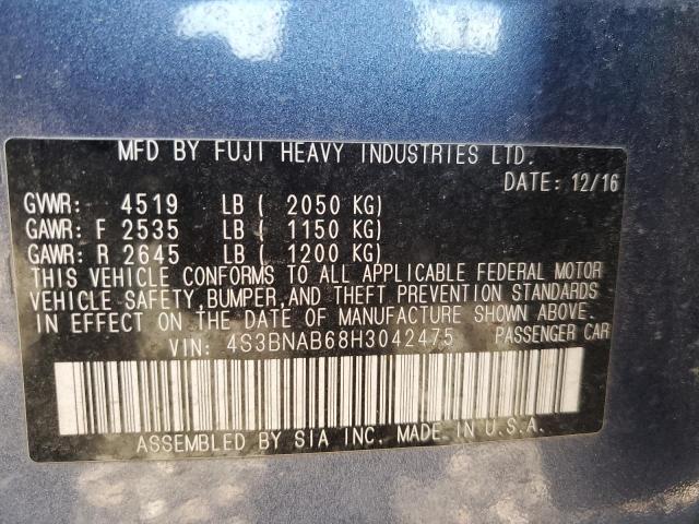 Photo 10 from auction – 2017 SUBARU LEGACY 2.5 with VIN 4S3BNAB68H3042475