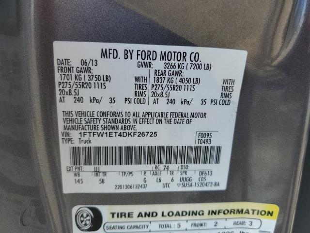 Photo 10 from auction – 2013 FORD F-150 with VIN 1FTFW1ET4DKF26725