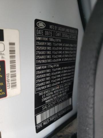 Photo 10 from auction – 2016 LAND ROVER RANGE ROVE with VIN SALGS2VF7GA249183