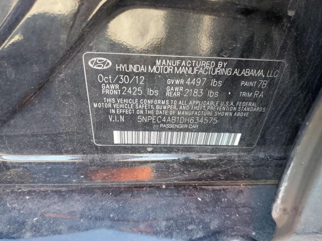 Photo 10 from auction – 2013 HYUNDAI SONATA SE with VIN 5NPEC4AB1DH634575