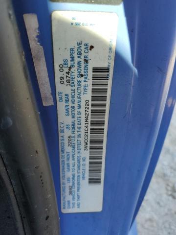 Photo 10 from auction – 2001 VOLKSWAGEN NEW BEETLE with VIN 3VWCC21C41M427220