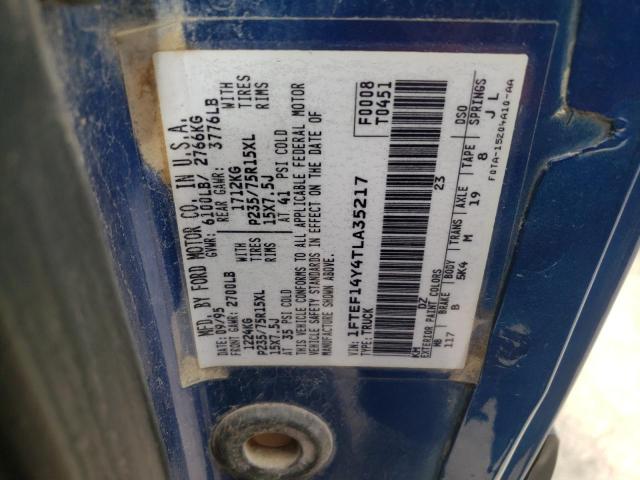 Photo 10 from auction – 1996 FORD F150 with VIN 1FTEF14Y4TLA35217