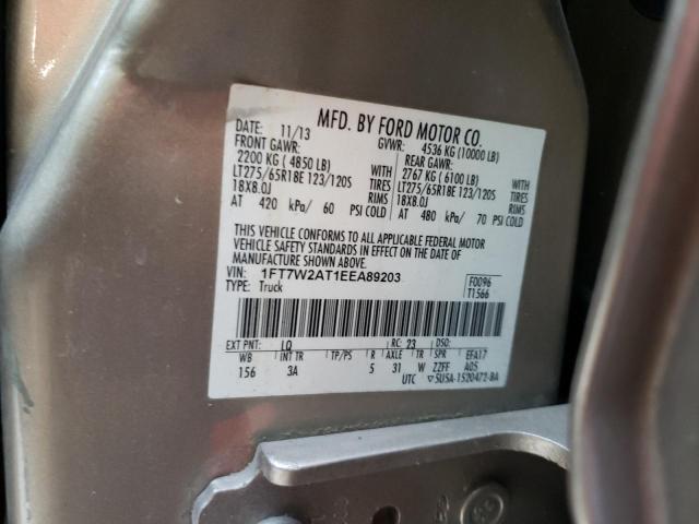 Photo 10 from auction – 2014 FORD F250 SUPER with VIN 1FT7W2AT1EEA89203