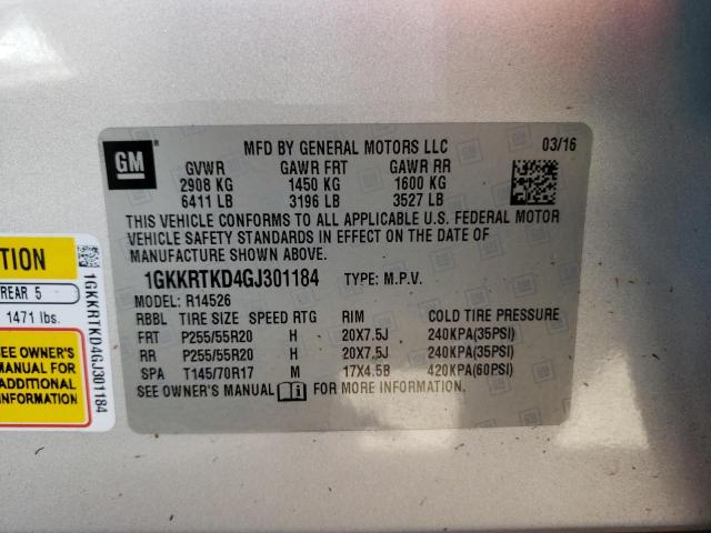 Photo 10 from auction – 2016 GMC ACADIA DEN with VIN 1GKKRTKD4GJ301184