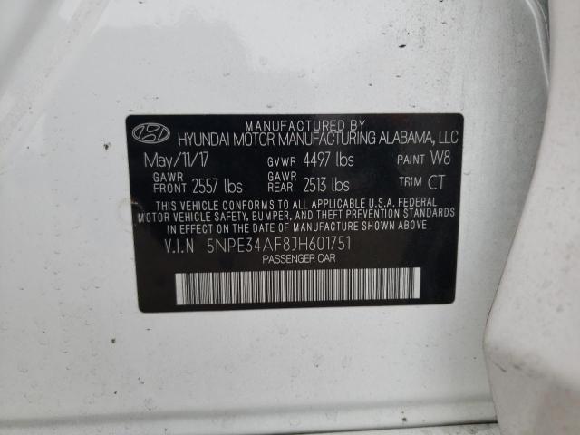 Photo 10 from auction – 2018 HYUNDAI SONATA SPO with VIN 5NPE34AF8JH601751