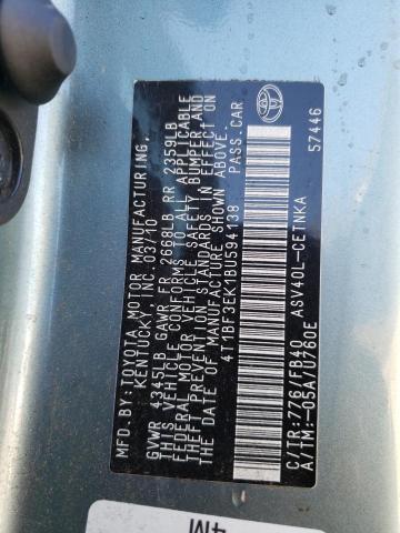 Photo 10 from auction – 2011 TOYOTA CAMRY BASE with VIN 4T1BF3EK1BU594138