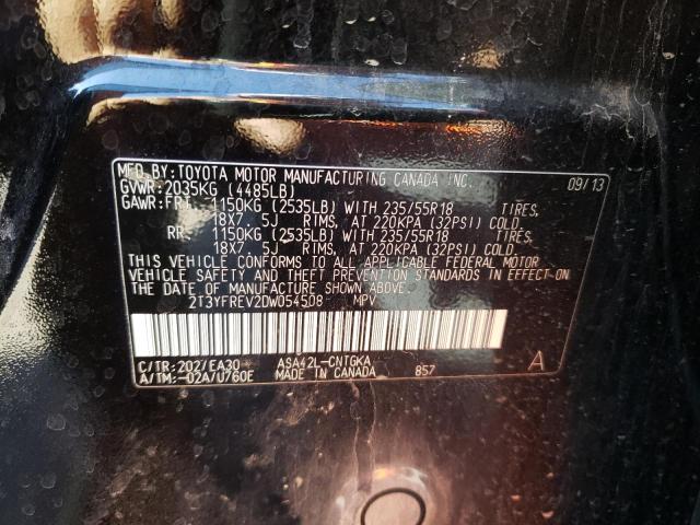 Photo 10 from auction – 2013 TOYOTA RAV4 LIMIT with VIN 2T3YFREV2DW054508