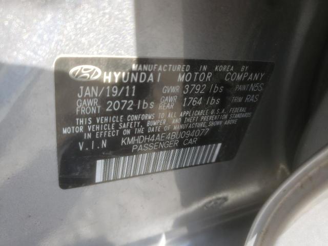 Photo 10 from auction – 2011 HYUNDAI ELANTRA GL with VIN KMHDH4AE4BU094077