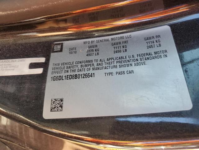 Photo 10 from auction – 2011 CADILLAC CTS PERFOR with VIN 1G6DL1ED8B0126641