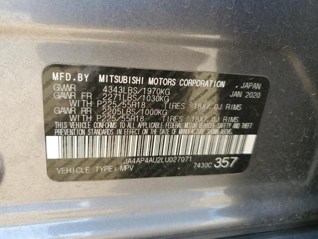 Photo 10 from auction – 2020 MITSUBISHI OUTLANDER with VIN JA4AP4AU2LU027071
