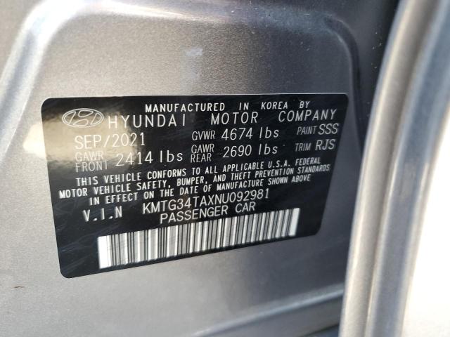 Photo 10 from auction – 2022 GENESIS G70 BASE with VIN KMTG34TAXNU092981