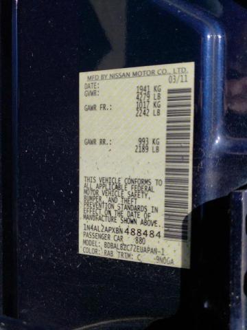Photo 10 from auction – 2011 NISSAN ALTIMA BAS with VIN 1N4AL2APXBN488484