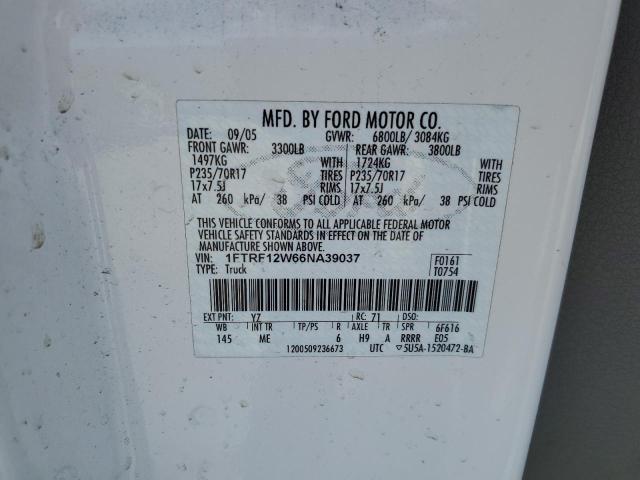 Photo 10 from auction – 2006 FORD F150 with VIN 1FTRF12W66NA39037