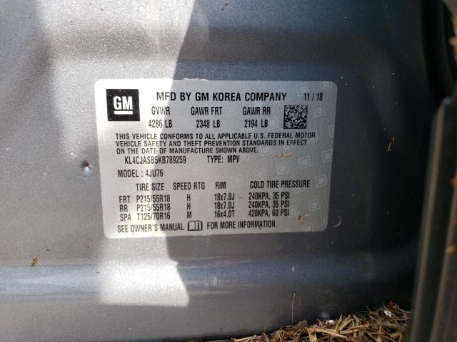 Photo 10 from auction – 2019 BUICK ENCORE PRE with VIN KL4CJASB5KB789259