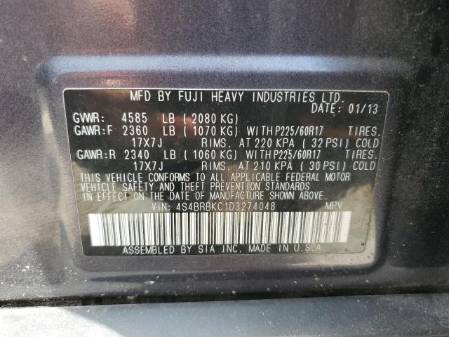 Photo 10 from auction – 2013 SUBARU OUTBACK 2. with VIN 4S4BRBKC1D3274048