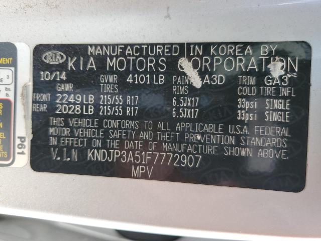 صورة رقم 10 من المزاد - 2015 KIA SOUL + مع VIN KNDJP3A51F7772907