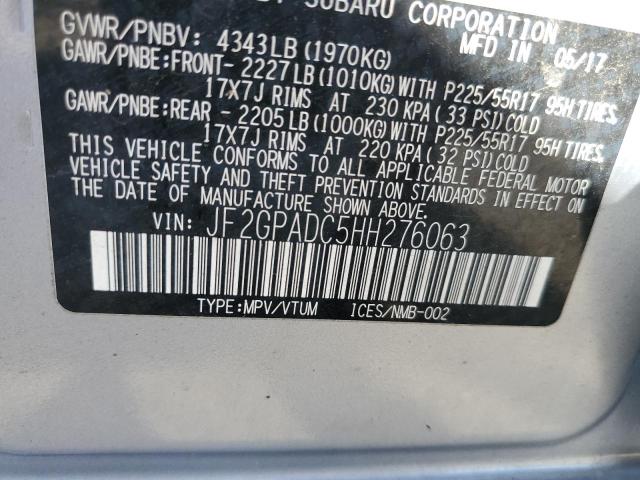 Photo 10 from auction – 2017 SUBARU CROSSTREK with VIN JF2GPADC5HH276063